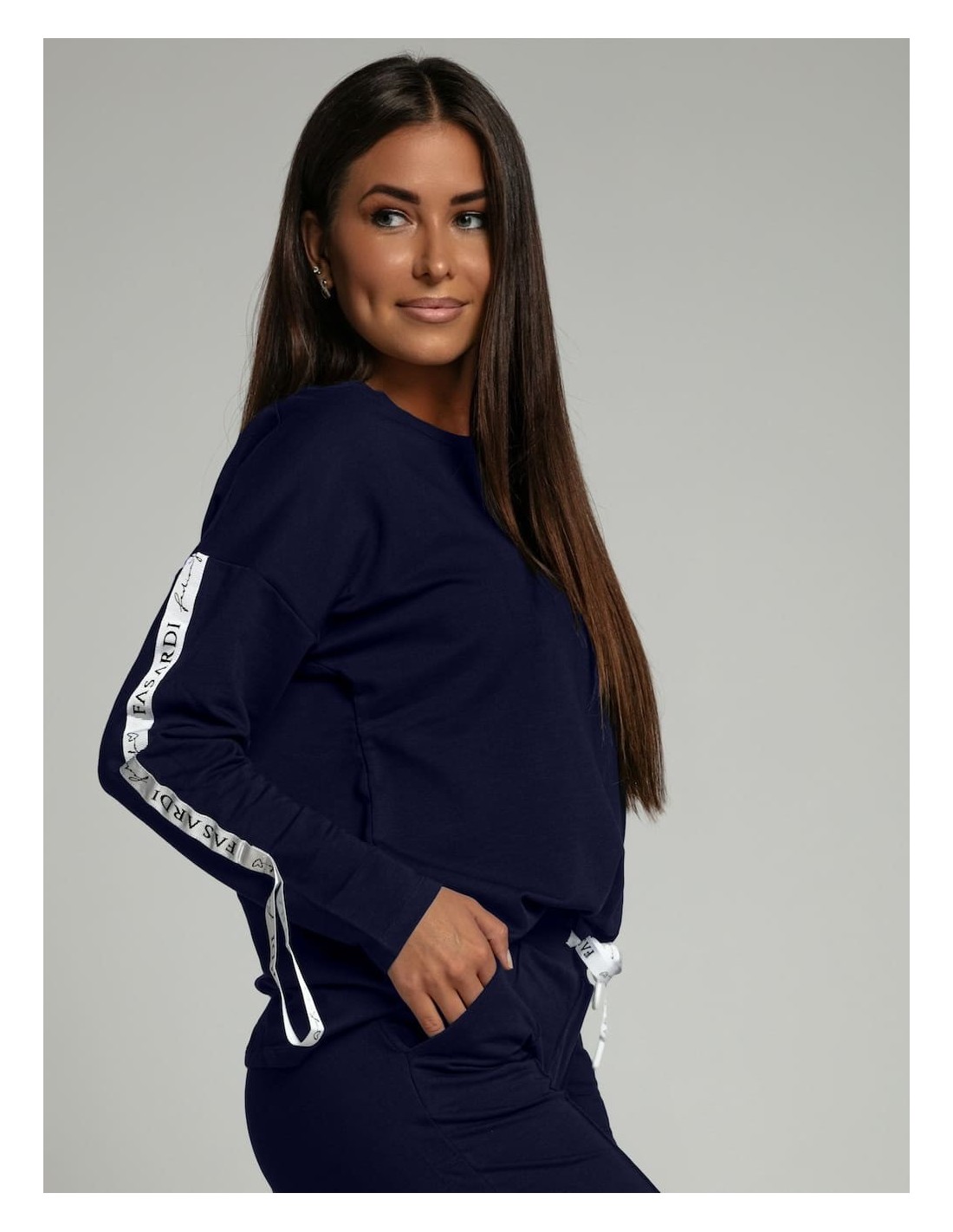 Women\'s navy blue tracksuit set FI534 - Online store - Boutique